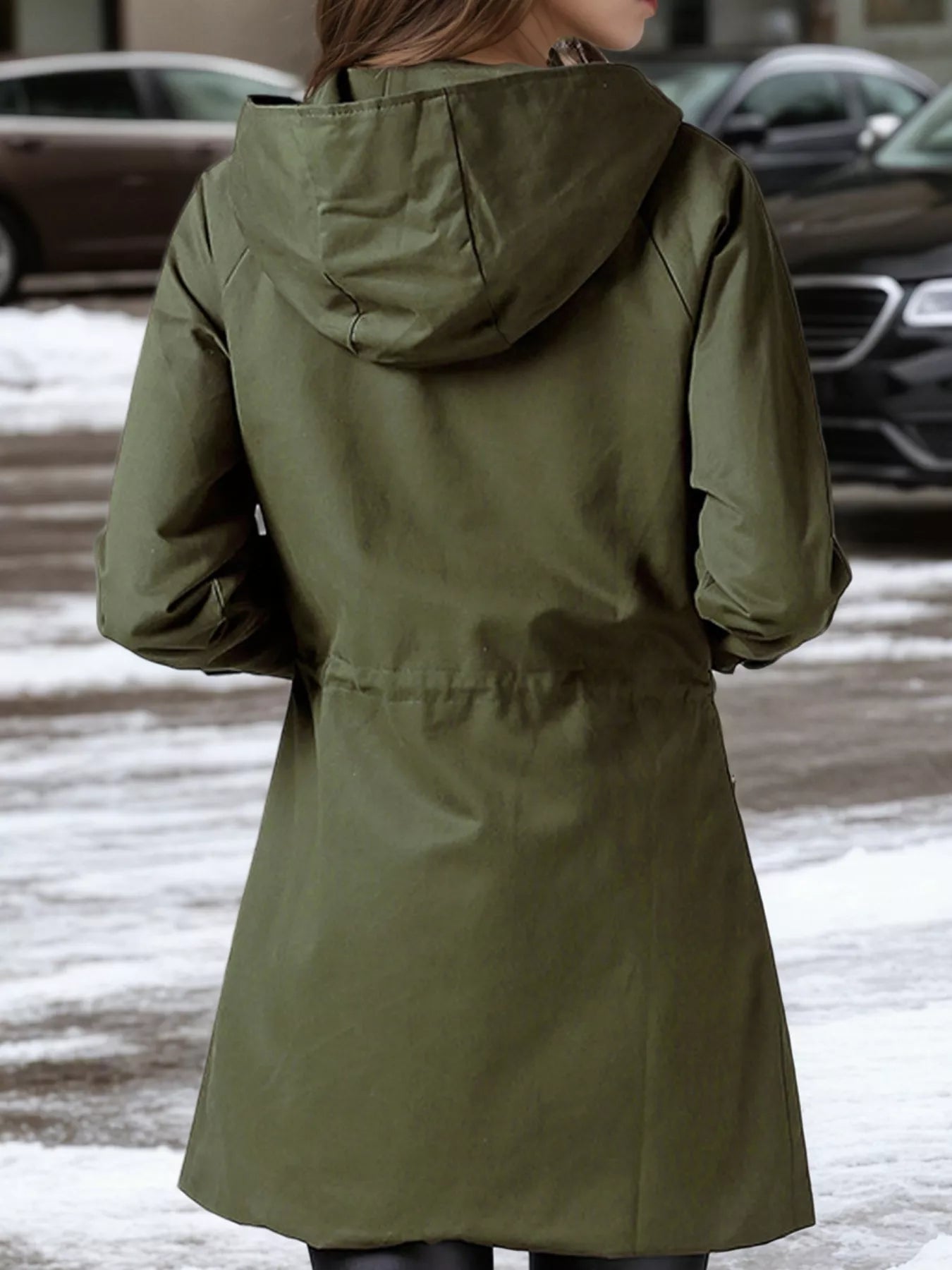 Plus Size Hooded Drawstring Waist Trench Coat - GirlyBayOuterwear082eff5a - d944 - 42d9 - af03 - 47ca8fd44d9f - Max - Origin1001006525894671XLArmy GreenGirlyBay082eff5a - d944 - 42d9 - af03 - 47ca8fd44d9f - Max - OriginPlus Size Hooded Drawstring Waist Trench CoatOuterwearGirlyBay100100652589467