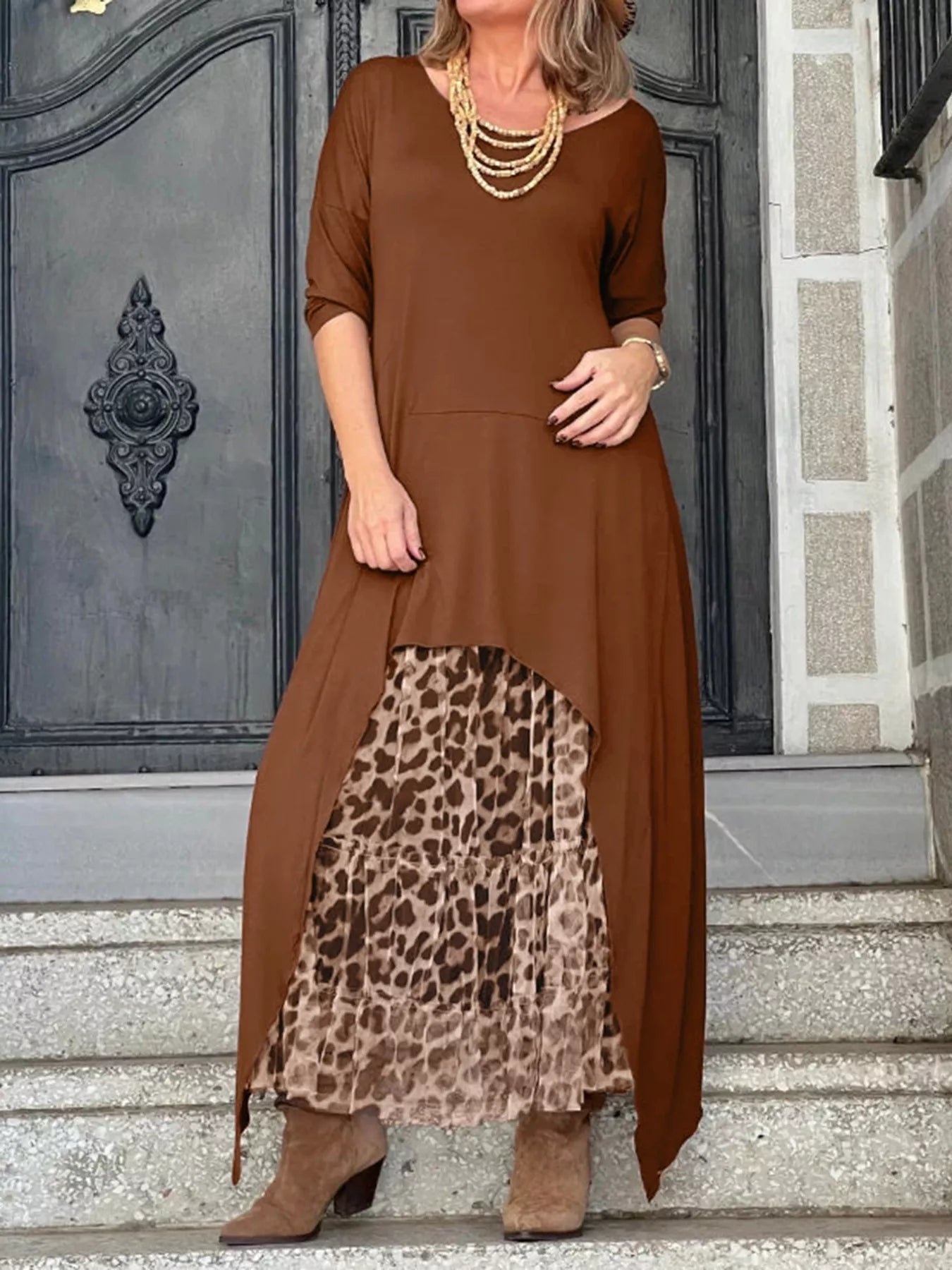 Plus Size Leopard Print Asymmetrical Hem Midi Dress - GirlyBayPlus Size Clothesde6c0b71 - 28fd - 40f4 - 9389 - cf6cd6d8a8a4 - Max - Origin1001009397814750XLCaramelGirlyBayde6c0b71 - 28fd - 40f4 - 9389 - cf6cd6d8a8a4 - Max - OriginPlus Size Leopard Print Asymmetrical Hem Midi DressPlus Size ClothesGirlyBay100100939781475