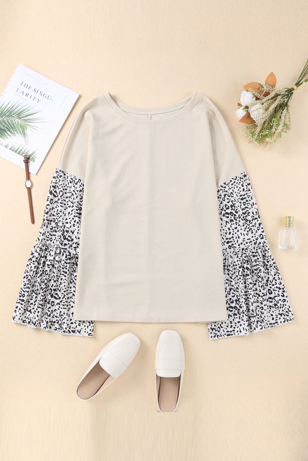 Plus Size Leopard Round Neck Long Sleeve Top - GirlyBayPlus Size ClothesPlus Size Leopard Round Neck Long Sleeve Top1001003858944831XLBeigeGirlyBayPlus Size Leopard Round Neck Long Sleeve Top