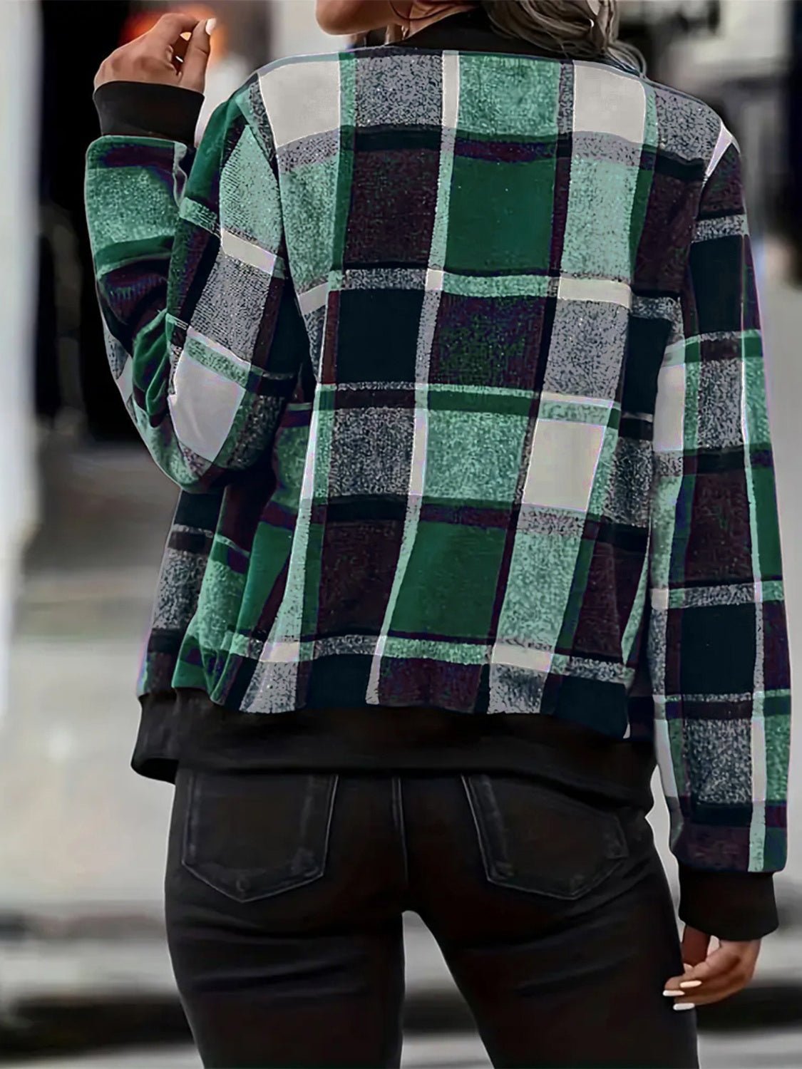 Plus Size Plaid Baseball Collar Zip Up Jacket - GirlyBayPlus Size ClothesPlus Size Plaid Baseball Collar Zip Up Jacket1001002161211221XLDark GreenGirlyBayPlus Size Plaid Baseball Collar Zip Up Jacket