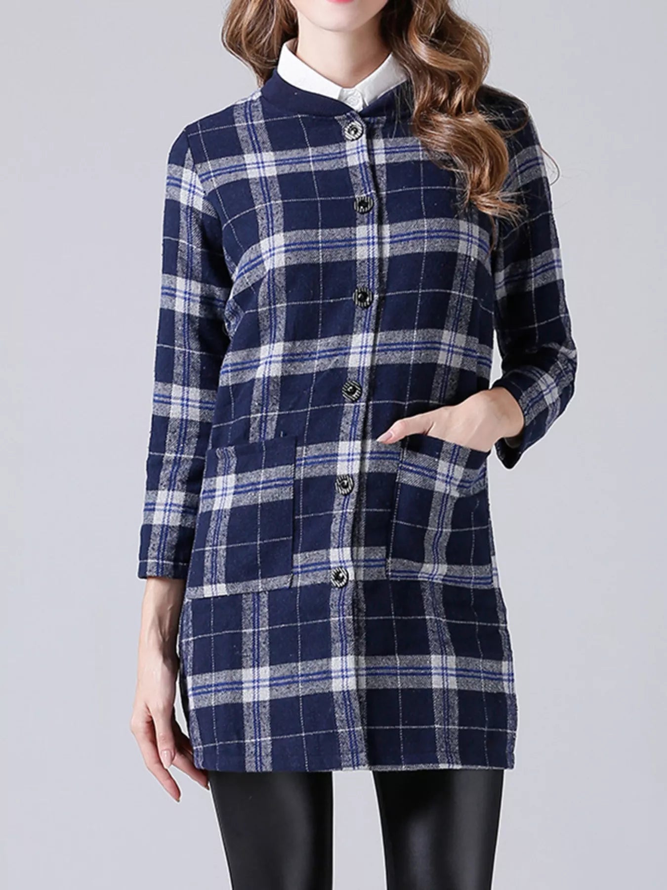 Plus Size Plaid Button - Down Longline Shirt - GirlyBayOuterweare05ec61f - acf4 - 4144 - 9893 - 1ec59a48dde2 - Max - Origin1001003079158430XLNavyGirlyBaye05ec61f - acf4 - 4144 - 9893 - 1ec59a48dde2 - Max - OriginPlus Size Plaid Button - Down Longline ShirtOuterwearGirlyBay100100307915843