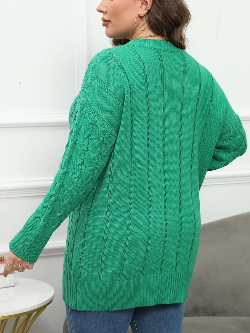 Plus Size Round Neck Long Sleeve Sweater - GirlyBayPlus Size Clothes8dd91096 - 11ad - 438f - 98e8 - 153c5c460045 - Max1001009064316030XLDark GreenGirlyBay8dd91096 - 11ad - 438f - 98e8 - 153c5c460045 - MaxPlus Size Round Neck Long Sleeve SweaterPlus Size ClothesGirlyBay100100906431603