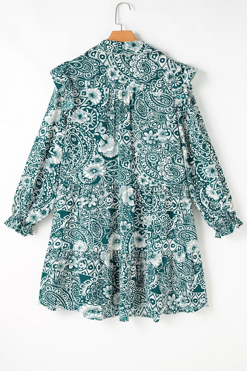 Plus Size Ruffled Printed Flounce Sleeve Dress - GirlyBayPlus Size ClothesPlus Size Ruffled Printed Flounce Sleeve Dress1001002868810161XLFrench BlueGirlyBayPlus Size Ruffled Printed Flounce Sleeve Dress