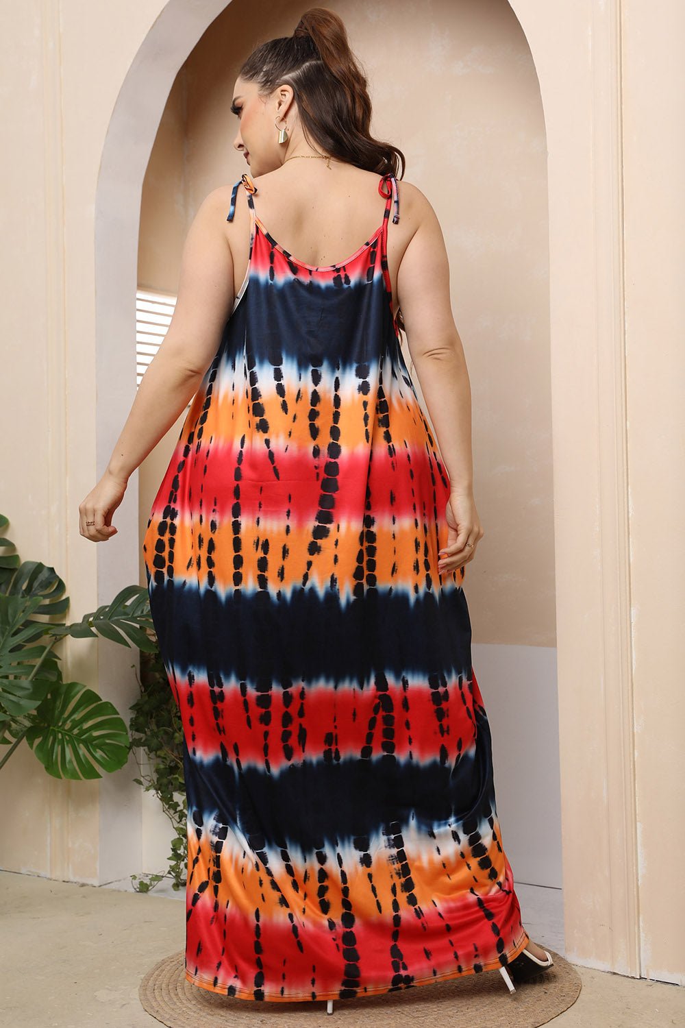 Plus Size Tie - Shoulder Maxi Dress - GirlyBayMaxi DressesPlus Size Tie - Shoulder Maxi Dress100101167166201LMulticolorGirlyBayPlus Size Tie - Shoulder Maxi Dress