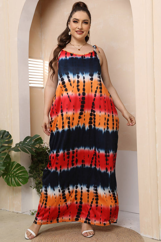 Plus Size Tie - Shoulder Maxi Dress - GirlyBayMaxi DressesPlus Size Tie - Shoulder Maxi Dress100101167166201LMulticolorGirlyBayPlus Size Tie - Shoulder Maxi Dress