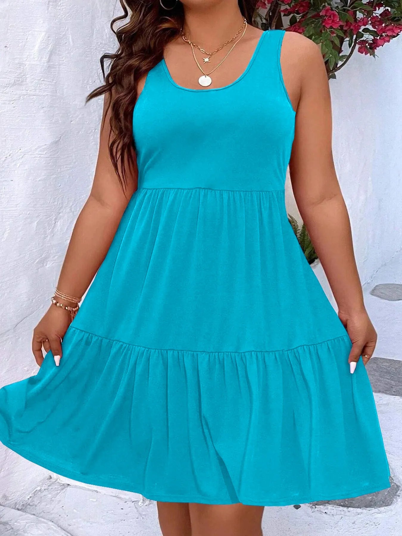Plus Size Tiered Scoop Neck Tank Dress - GirlyBayCasual Dresses21d8f6368da643398a2cd178aab32416 - Max - Origin100100321221900XLSky BlueGirlyBay21d8f6368da643398a2cd178aab32416 - Max - OriginPlus Size Tiered Scoop Neck Tank DressCasual DressesGirlyBay100100321221900