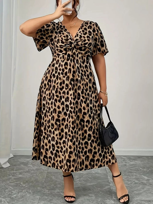Plus Size Twisted Front Leopard Short Sleeve Dress - GirlyBayCasual Dressesf8ef7cbf - 0570 - 4f75 - 912b - 82683c091e18 - Max - Origin1001001677987991XLLeopardGirlyBayf8ef7cbf - 0570 - 4f75 - 912b - 82683c091e18 - Max - OriginPlus Size Twisted Front Leopard Short Sleeve DressCasual DressesGirlyBay100100167798799