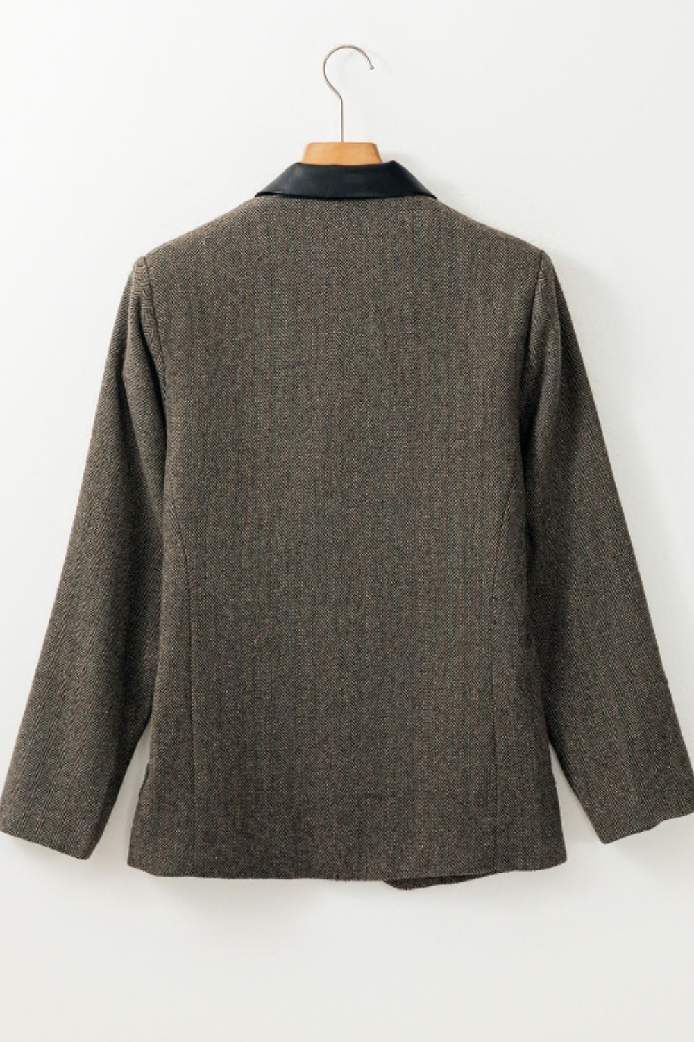 Pocketed Buttoned Long Sleeve Blazer - GirlyBayOuterwearPocketed Buttoned Long Sleeve Blazer100100716141879SChocolateGirlyBayPocketed Buttoned Long Sleeve Blazer