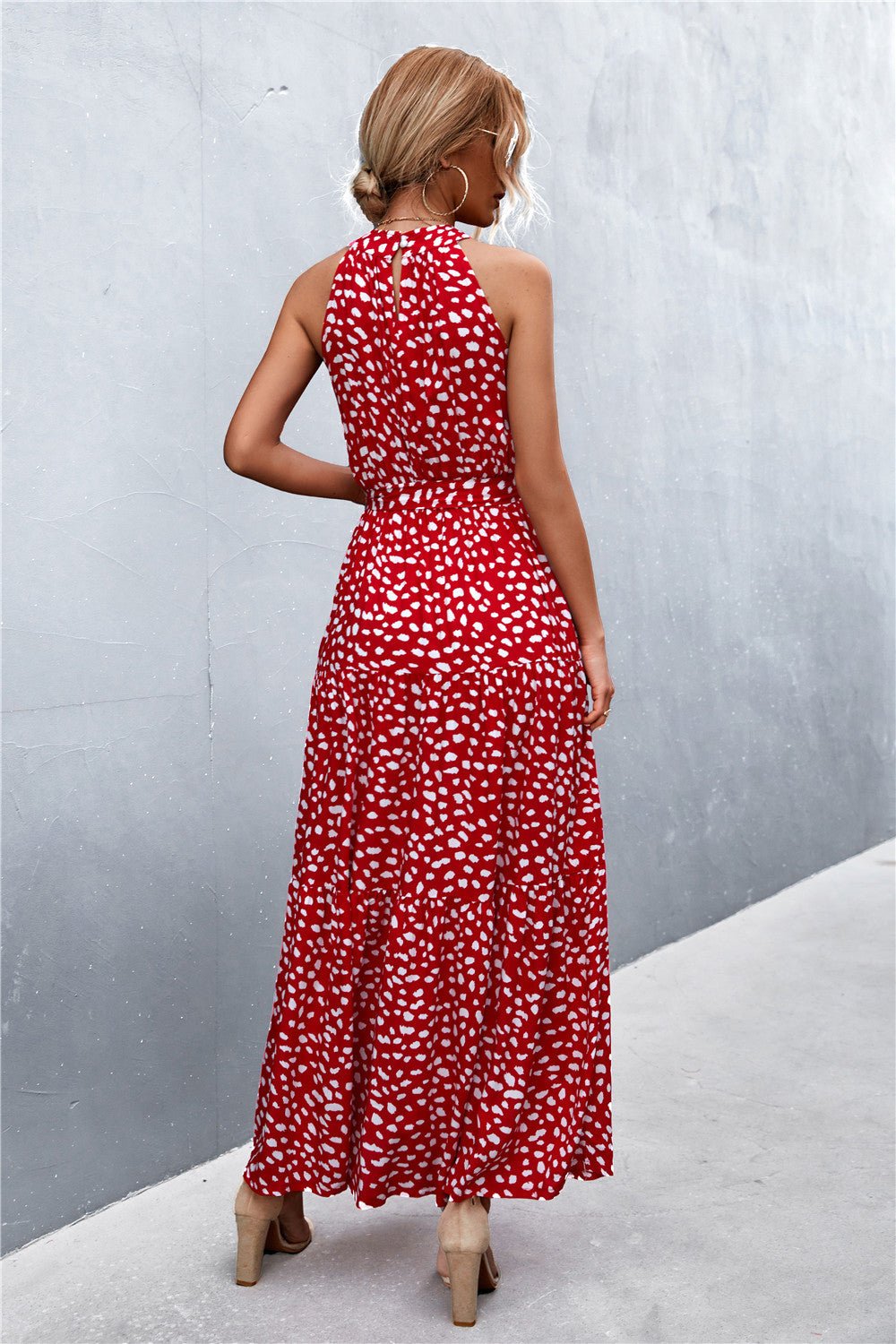 Printed Sleeveless Tie Waist Maxi Dress - GirlyBayPrinted Sleeveless Tie Waist Maxi Dress100100900737243SScarlettGirlyBayPrinted Sleeveless Tie Waist Maxi Dress