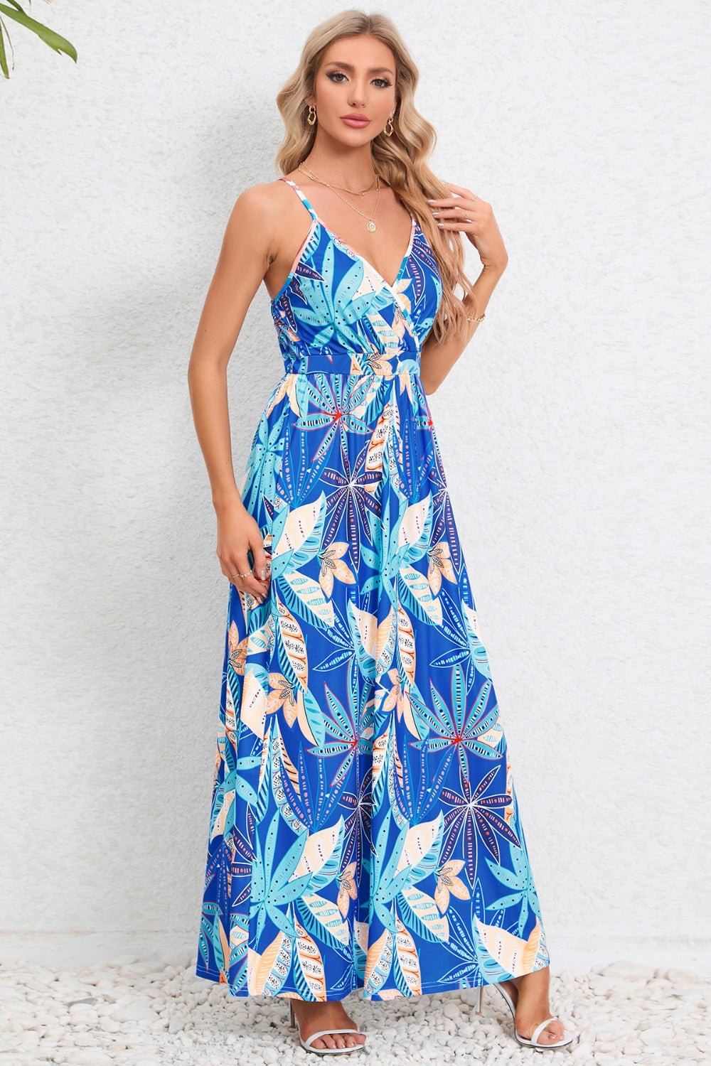 Printed Surplice Maxi Cami DressTrendsi100100264986622Royal BlueSRoyal BlueH.Y.G@ERoyal BlueShip From Overseas
