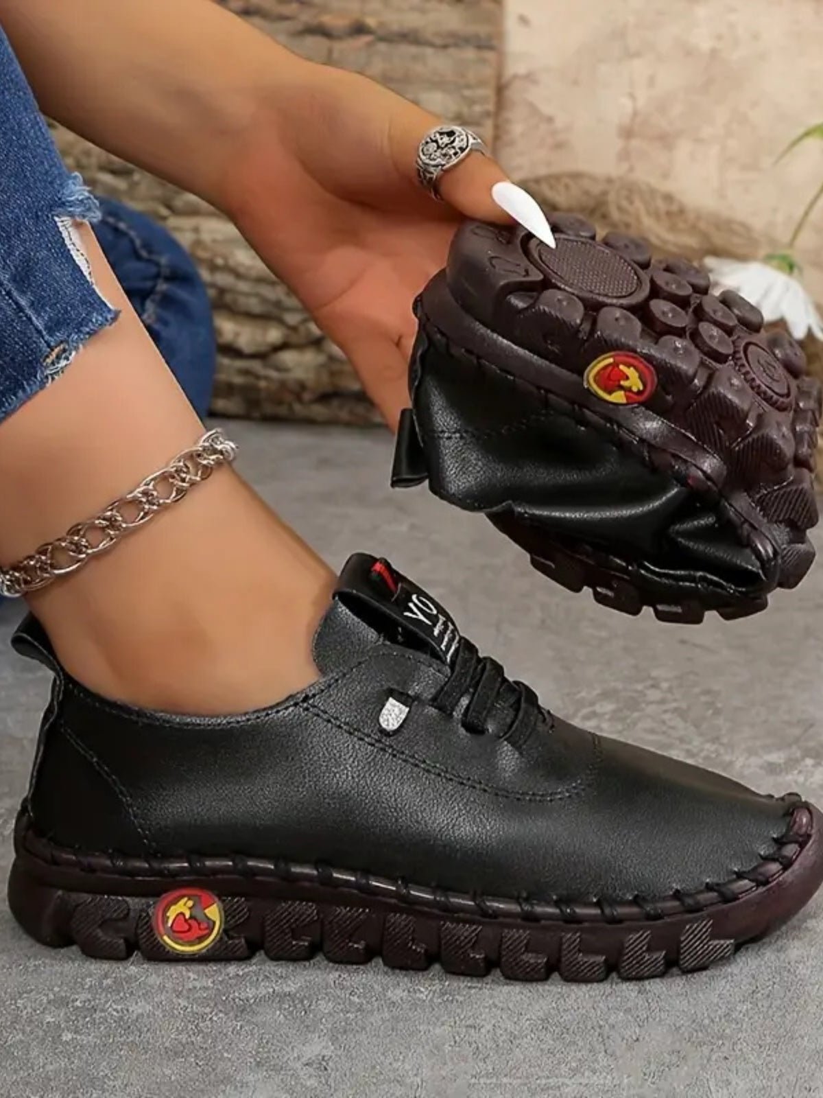 PU Leather Round Toe Slip - Ons - GirlyBayShoesPU Leather Round Toe Slip - Ons10060024446565835(US4)BlackGirlyBayPU Leather Round Toe Slip - Ons