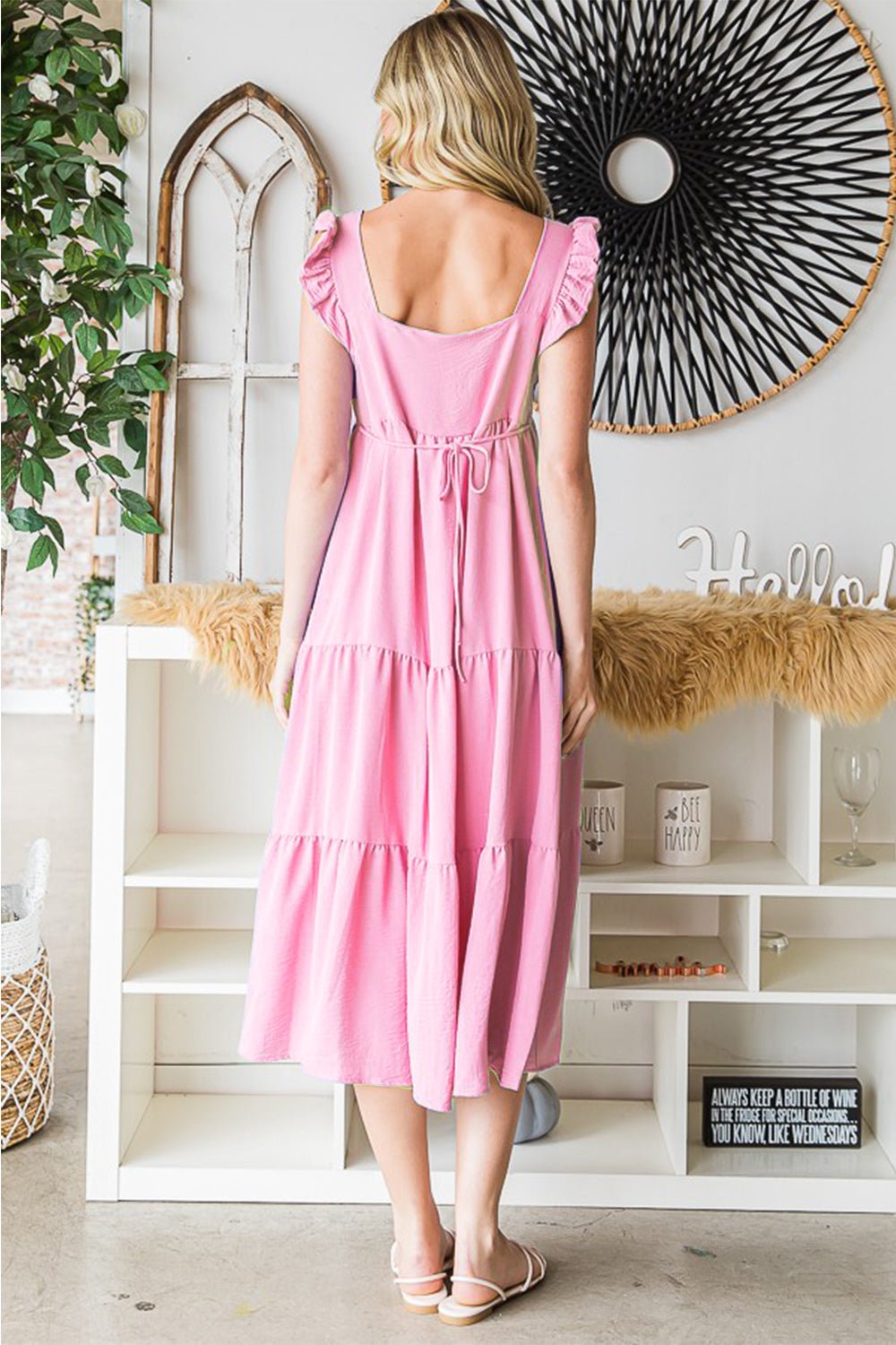 Reborn J Ruffled Sleeveless Tiered Midi Dress - GirlyBayMaxi DressesReborn J Ruffled Sleeveless Tiered Midi Dress100100899181816SBubble PinkGirlyBayReborn J Ruffled Sleeveless Tiered Midi Dress