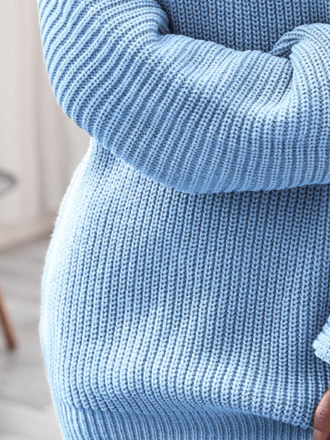 Rib-Knit Mini Sweater DressCasual DressesTrendsiGirlyBay100100137529078Pastel BlueSB.J.SShip From Overseas