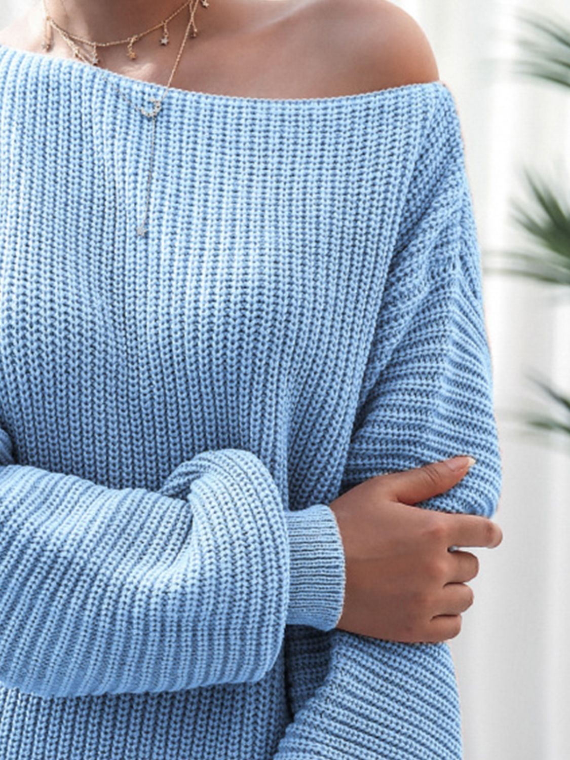 Rib-Knit Mini Sweater DressCasual DressesTrendsiGirlyBay100100137529078Pastel BlueSB.J.SShip From Overseas