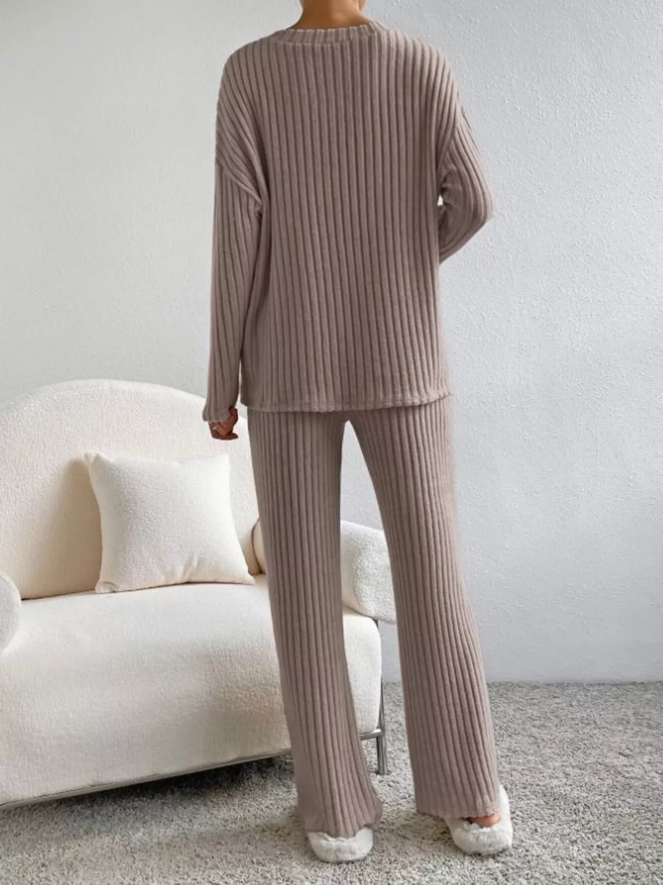 Ribbed Knit V - Neck Top and Pants Set - GirlyBayJumpsuits & Rompers6ccb61746cfd4ab7aea87e3af5663ad9 - Max - Origin100100068711450XSKhakiGirlyBay6ccb61746cfd4ab7aea87e3af5663ad9 - Max - OriginRibbed Knit V - Neck Top and Pants SetJumpsuits & RompersGirlyBay100100068711450