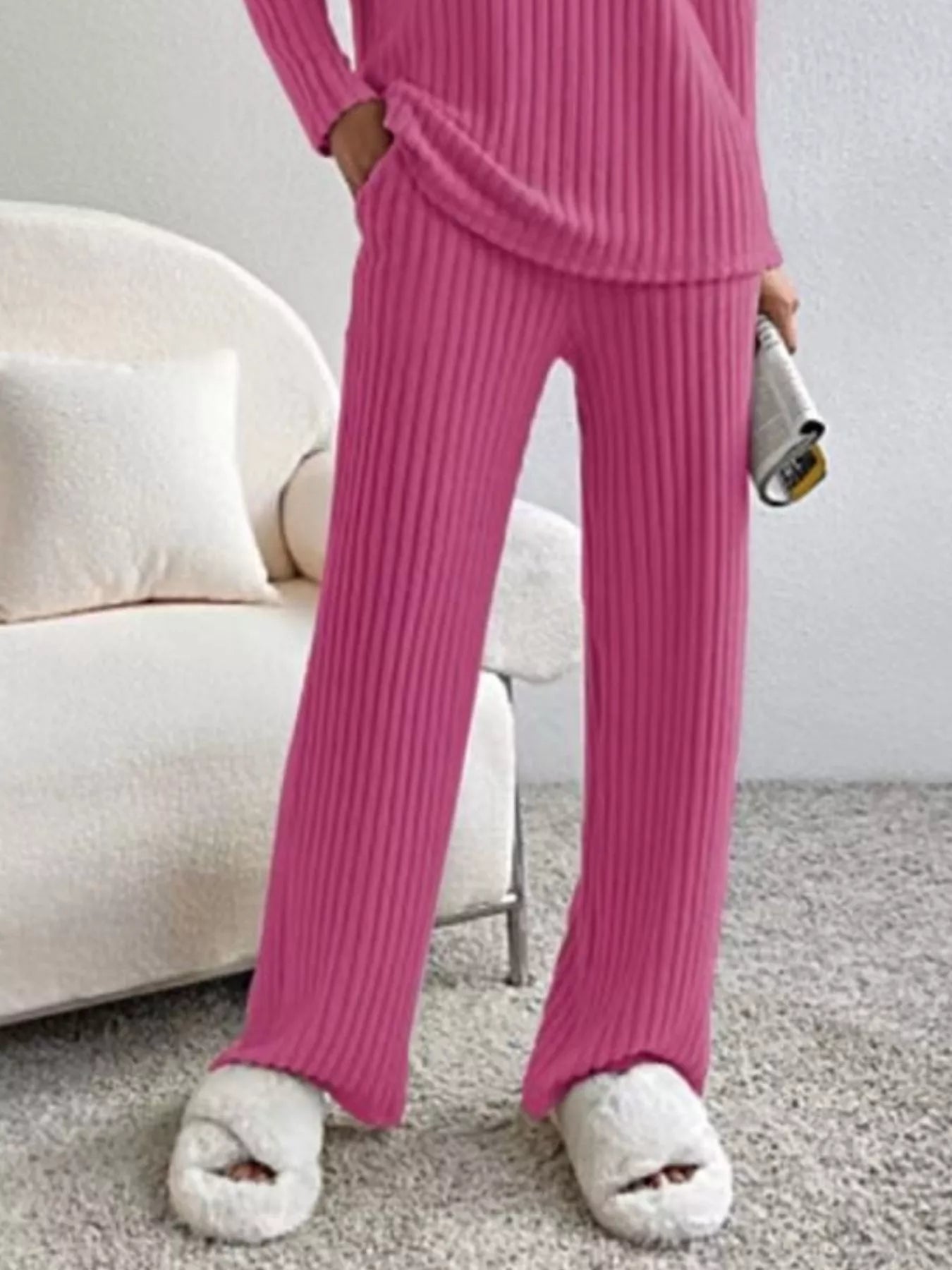 Ribbed Knit V - Neck Top and Pants Set - GirlyBayJumpsuits & Rompersf57ff0d9 - 2188 - 4f68 - b538 - 8cc2a87fbcb2 - Max - Origin100100068712119XSFuchsia PinkGirlyBayf57ff0d9 - 2188 - 4f68 - b538 - 8cc2a87fbcb2 - Max - OriginRibbed Knit V - Neck Top and Pants SetJumpsuits & RompersGirlyBay100100068712119