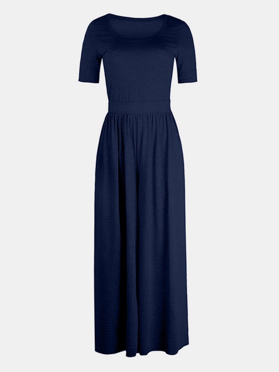 Scoop Neck Short Sleeve Jumpsuit - GirlyBayJumpsuits & RompersScoop Neck Short Sleeve Jumpsuit100100991031737SDark BlueGirlyBayScoop Neck Short Sleeve Jumpsuit