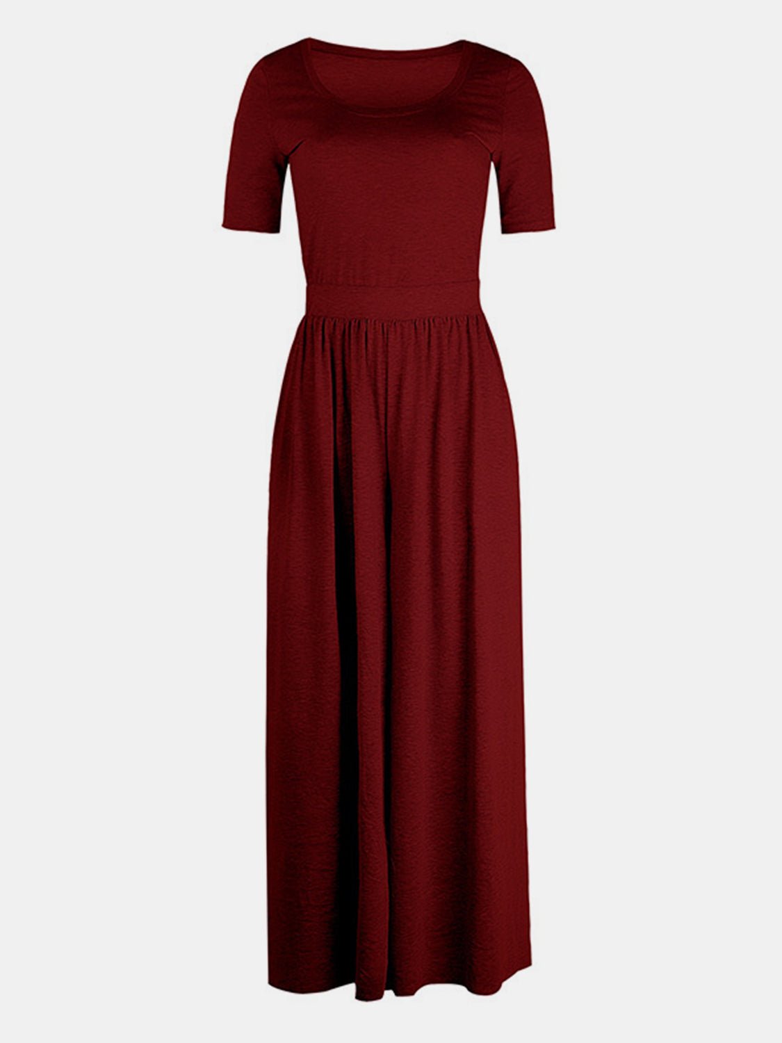 Scoop Neck Short Sleeve Jumpsuit - GirlyBayJumpsuits & RompersScoop Neck Short Sleeve Jumpsuit100100991035202SBlackGirlyBayScoop Neck Short Sleeve Jumpsuit