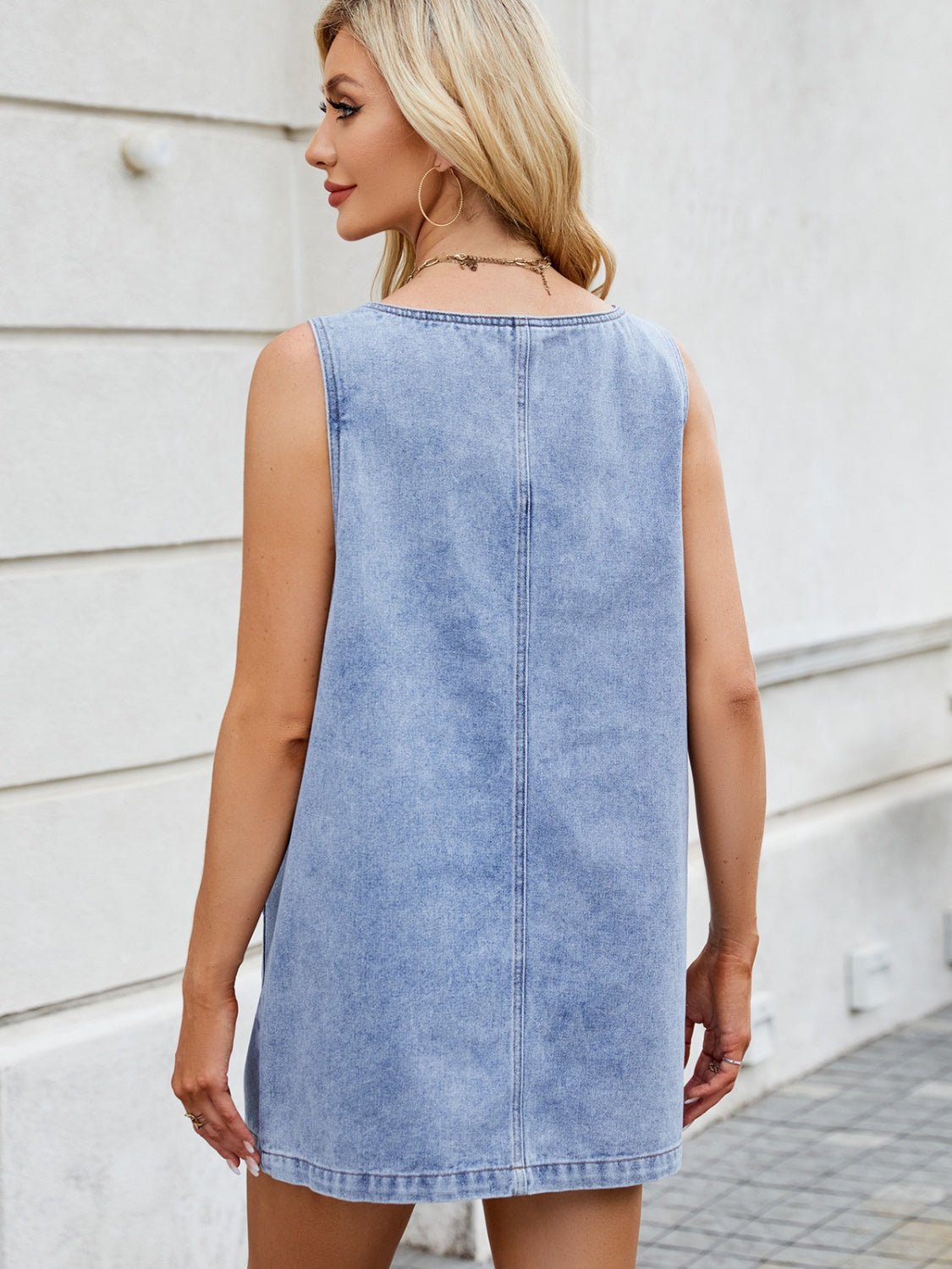 Scoop Neck Wide Strap Denim Dress - GirlyBayJeans & DenimScoop Neck Wide Strap Denim Dress100100636458947SLight BlueGirlyBayScoop Neck Wide Strap Denim Dress