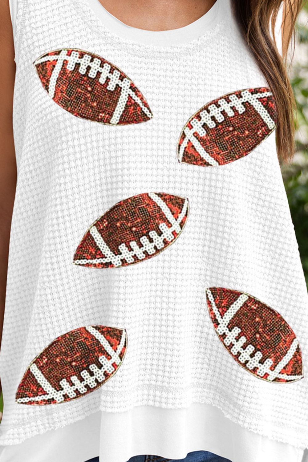 Sequin Football Round Neck Tank - GirlyBaySequin Football Round Neck Tank100100756731060SWhiteGirlyBaySequin Football Round Neck Tank