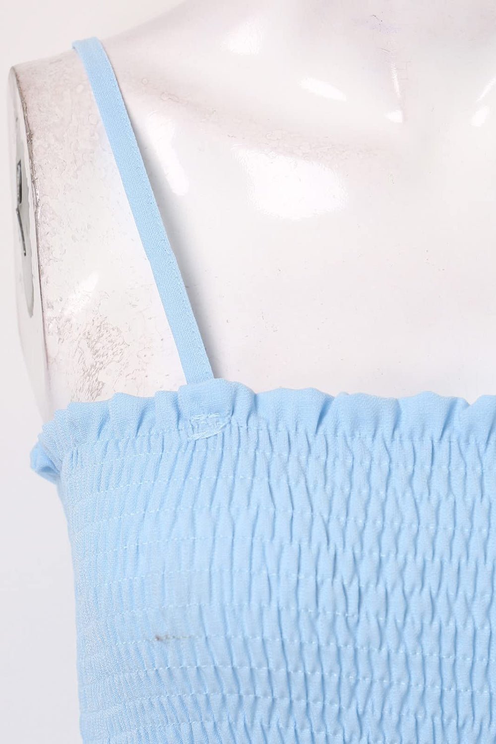 Smocked Spaghetti Strap Wide Leg Jumpsuit - GirlyBayJumpsuits & RompersSmocked Spaghetti Strap Wide Leg Jumpsuit100100627711702SLight BlueGirlyBaySmocked Spaghetti Strap Wide Leg Jumpsuit