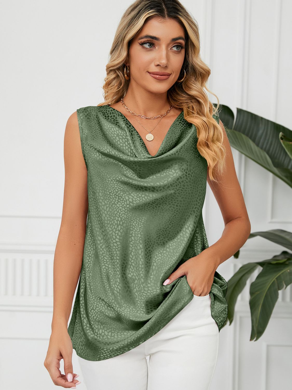 Solid Cowl Neck Top - GirlyBaySolid Cowl Neck Top100100195221137SMatcha GreenGirlyBaySolid Cowl Neck Top
