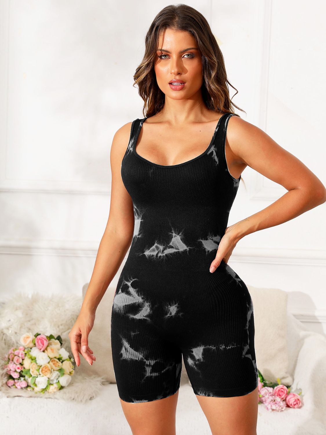 Tie - Dye Wide Strap Active Romper - GirlyBayActivewearTie - Dye Wide Strap Active Romper100100536511919SBlackGirlyBayTie - Dye Wide Strap Active Romper