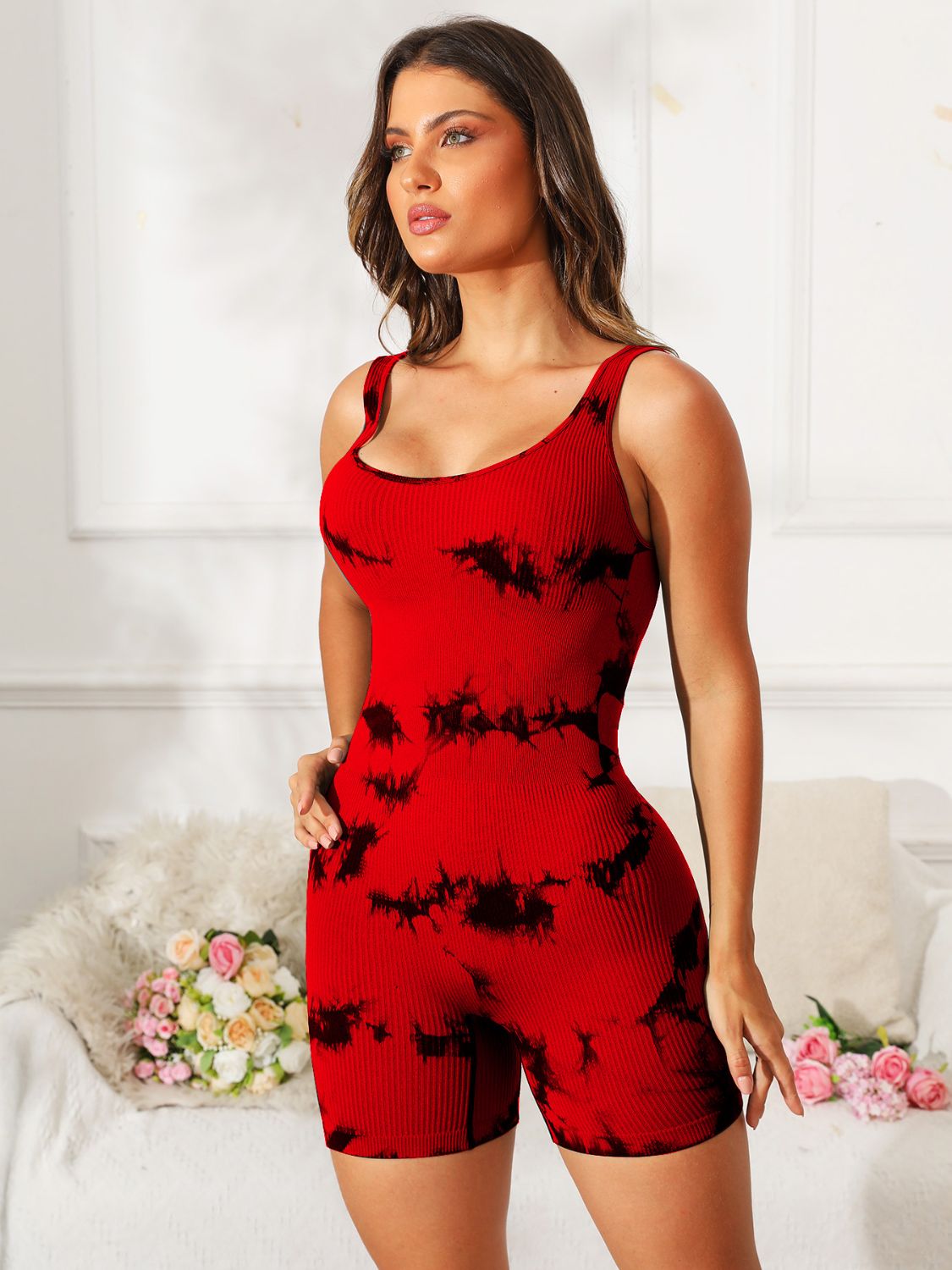 Tie - Dye Wide Strap Active Romper - GirlyBayActivewearTie - Dye Wide Strap Active Romper100100536512552SDeep RedGirlyBayTie - Dye Wide Strap Active Romper