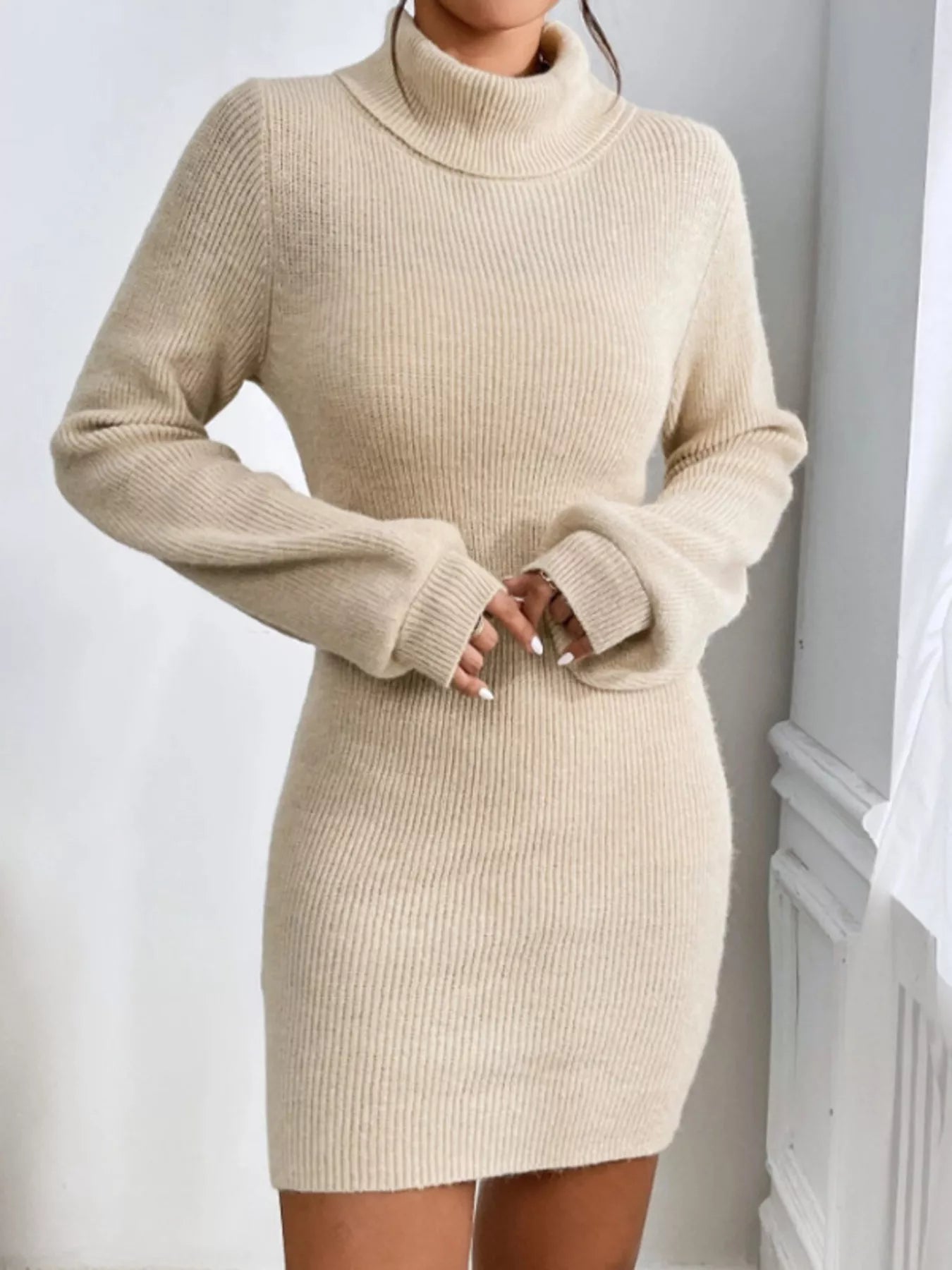 Turtleneck Knit Sweater Dress - GirlyBayCasual Dresses4a17e9247f844deda563e87ed431cdcd - Max - Origin100100853630626SApricotGirlyBay4a17e9247f844deda563e87ed431cdcd - Max - OriginTurtleneck Knit Sweater DressCasual DressesGirlyBay100100853630626