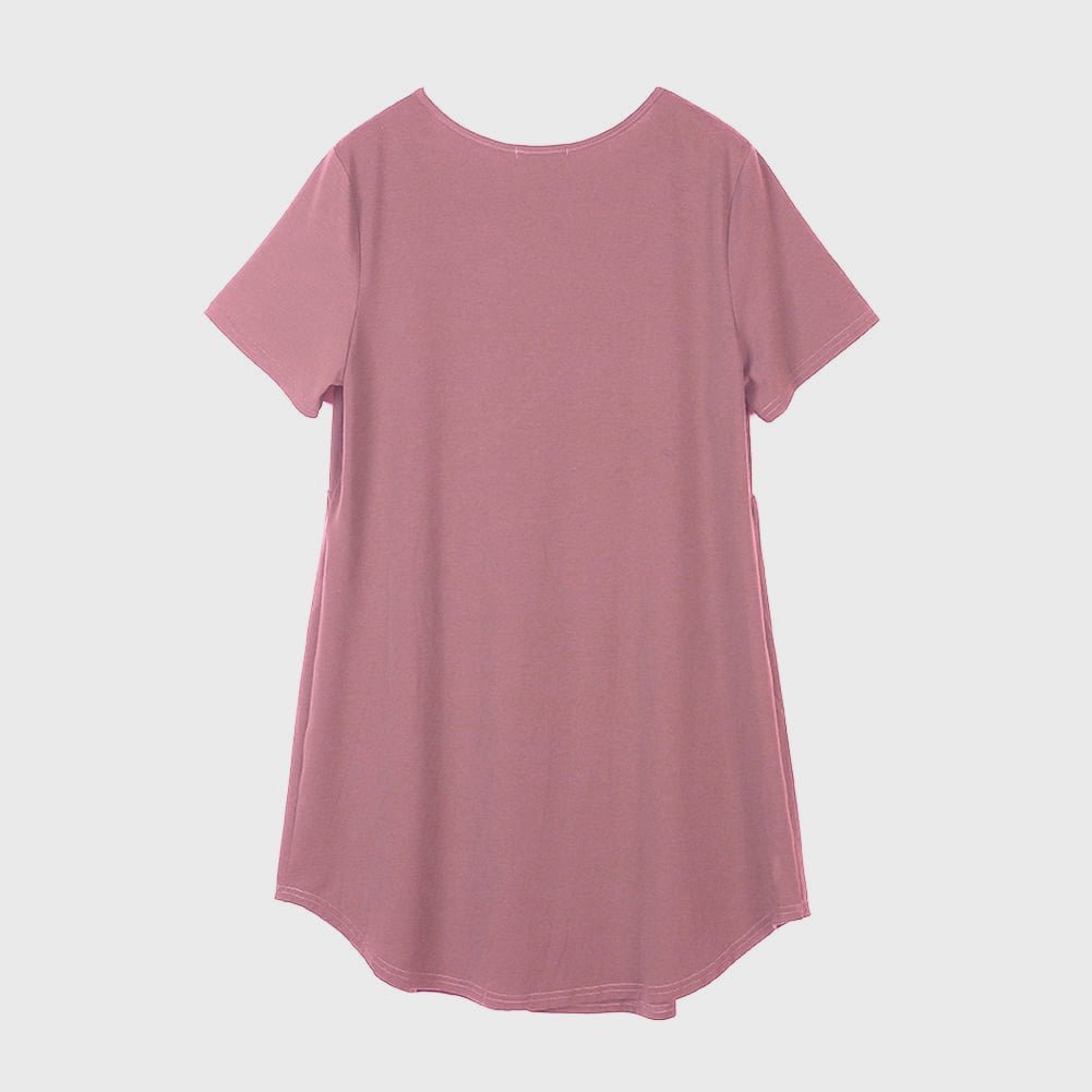 V - Neck Short Sleeve Lounge Dress - GirlyBayLoungewear & UnderwearV - Neck Short Sleeve Lounge Dress100100246421111SDusty PinkGirlyBayV - Neck Short Sleeve Lounge Dress