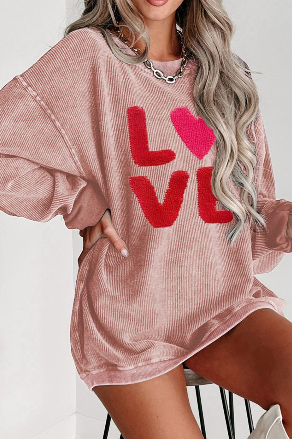 Valentine’s Day LOVE Round Neck Long Sleeve Sweatshirt - GirlyBaySweatshirts & HoodiesValentine’s Day LOVE Round Neck Long Sleeve Sweatshirt100100732391480SDusty PinkGirlyBayValentine’s Day LOVE Round Neck Long Sleeve Sweatshirt