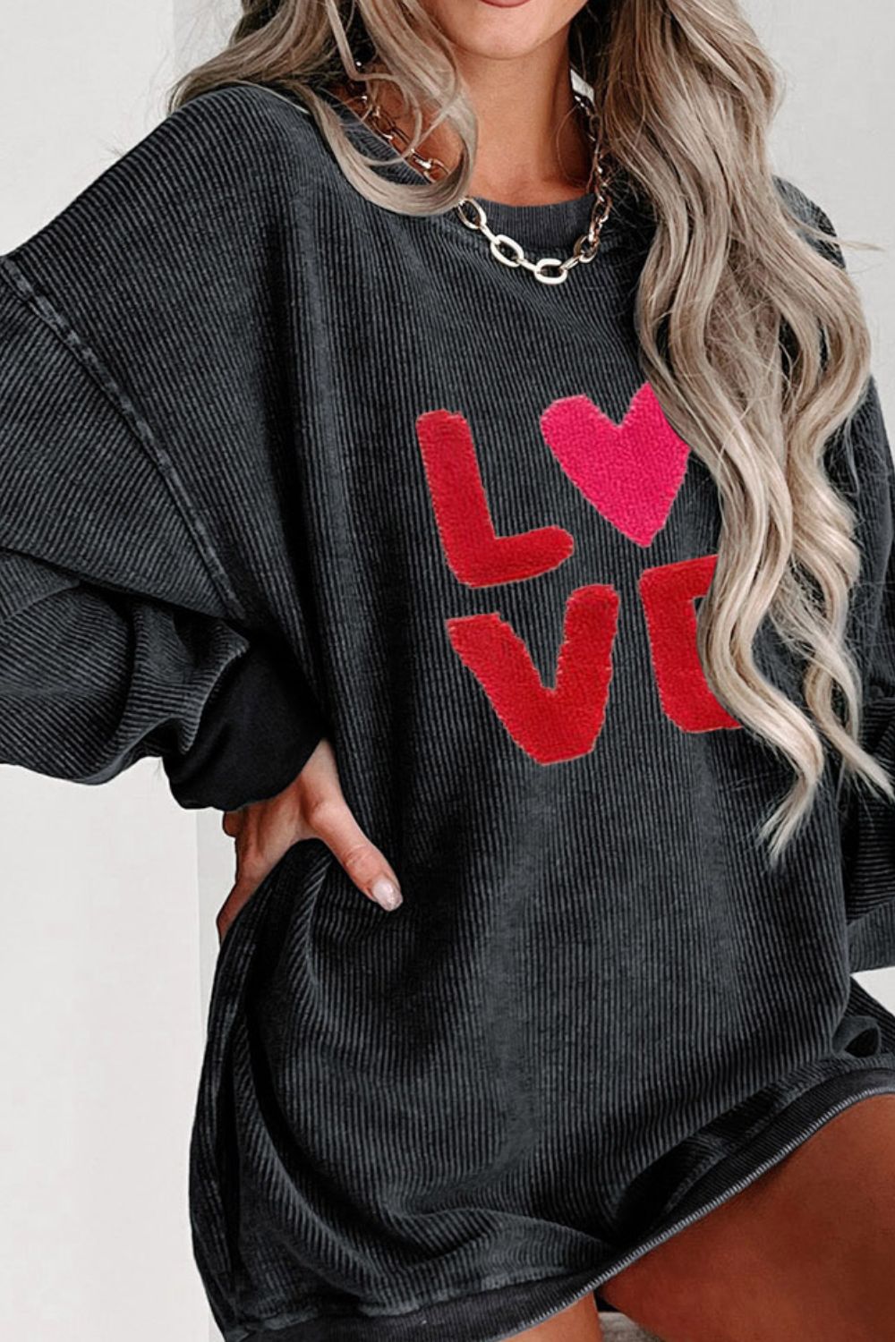 Valentine’s Day LOVE Round Neck Long Sleeve Sweatshirt - GirlyBaySweatshirts & HoodiesValentine’s Day LOVE Round Neck Long Sleeve Sweatshirt100100732399898SBlackGirlyBayValentine’s Day LOVE Round Neck Long Sleeve Sweatshirt