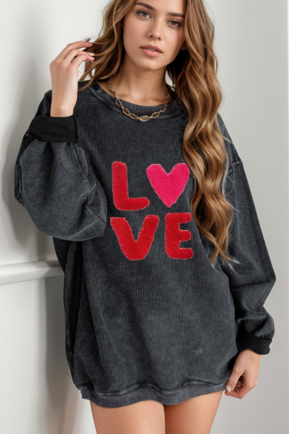 Valentine’s Day LOVE Round Neck Long Sleeve Sweatshirt - GirlyBaySweatshirts & HoodiesValentine’s Day LOVE Round Neck Long Sleeve Sweatshirt100100732399898SBlackGirlyBayValentine’s Day LOVE Round Neck Long Sleeve Sweatshirt