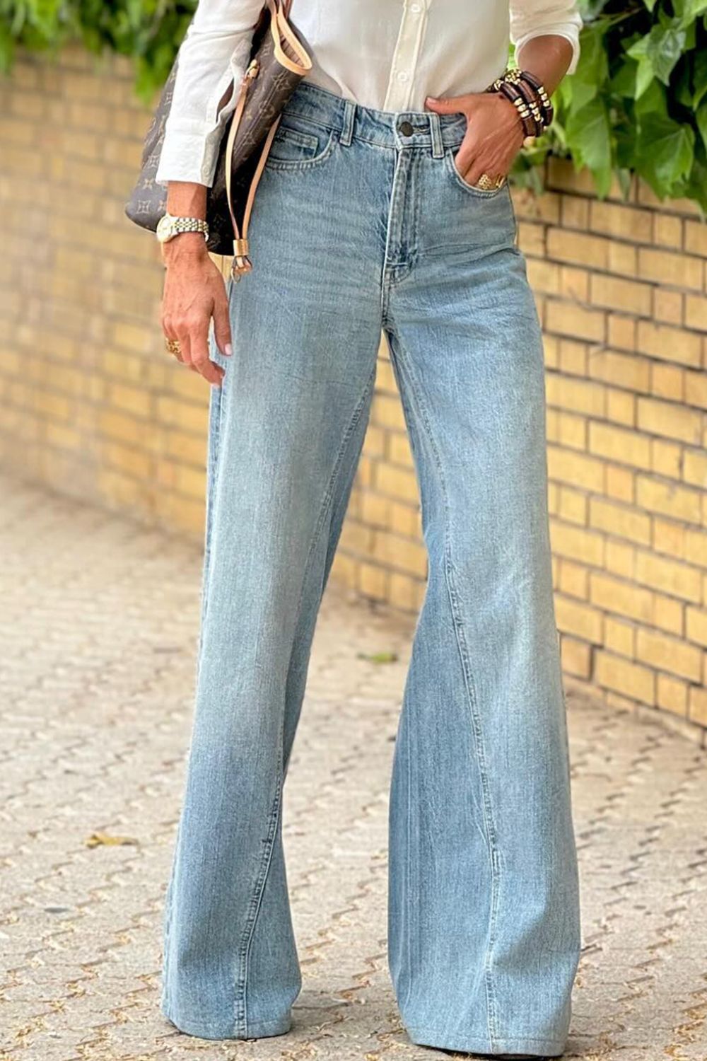 Wide Leg Jeans: Pocketed StyleJeans & DenimGirlyBayGirlyBay100100059604589Medium6Ship From Overseas