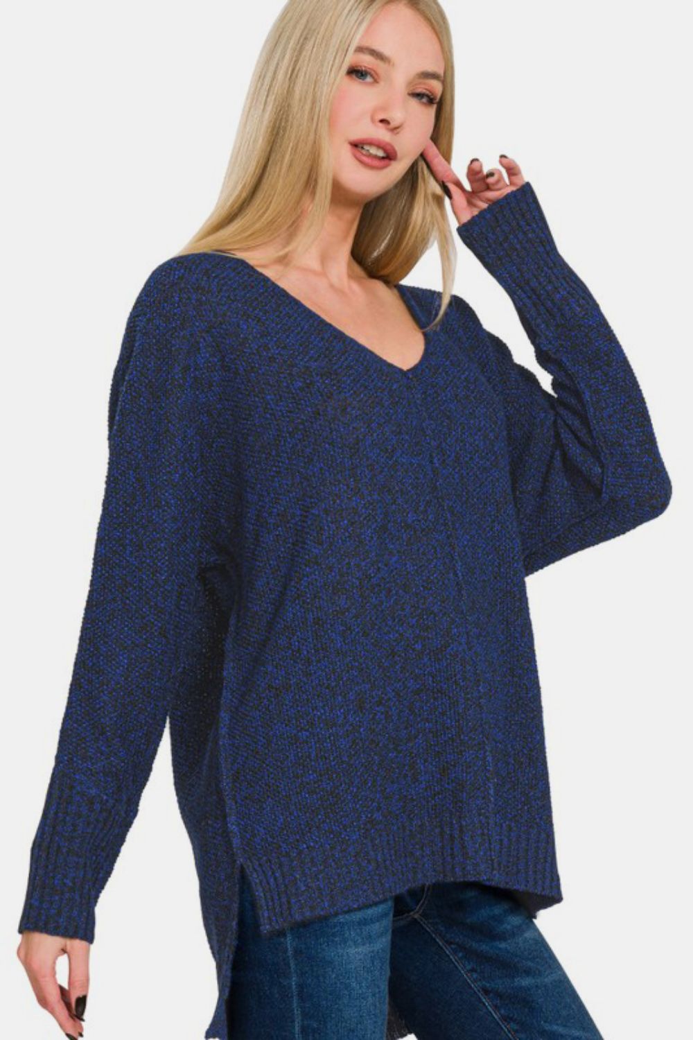 Zenana High - Low Center Seam V - Neck Sweater - GirlyBayCasual DressesZenana High - Low Center Seam V - Neck Sweater100100731071435SDark NavyGirlyBayZenana High - Low Center Seam V - Neck Sweater