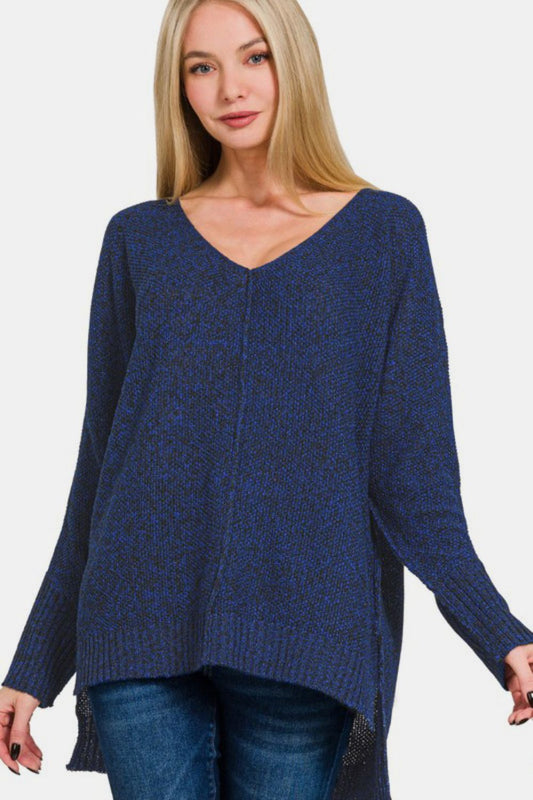 Zenana High - Low Center Seam V - Neck Sweater - GirlyBayCasual DressesZenana High - Low Center Seam V - Neck Sweater100100731071435SDark NavyGirlyBayZenana High - Low Center Seam V - Neck Sweater