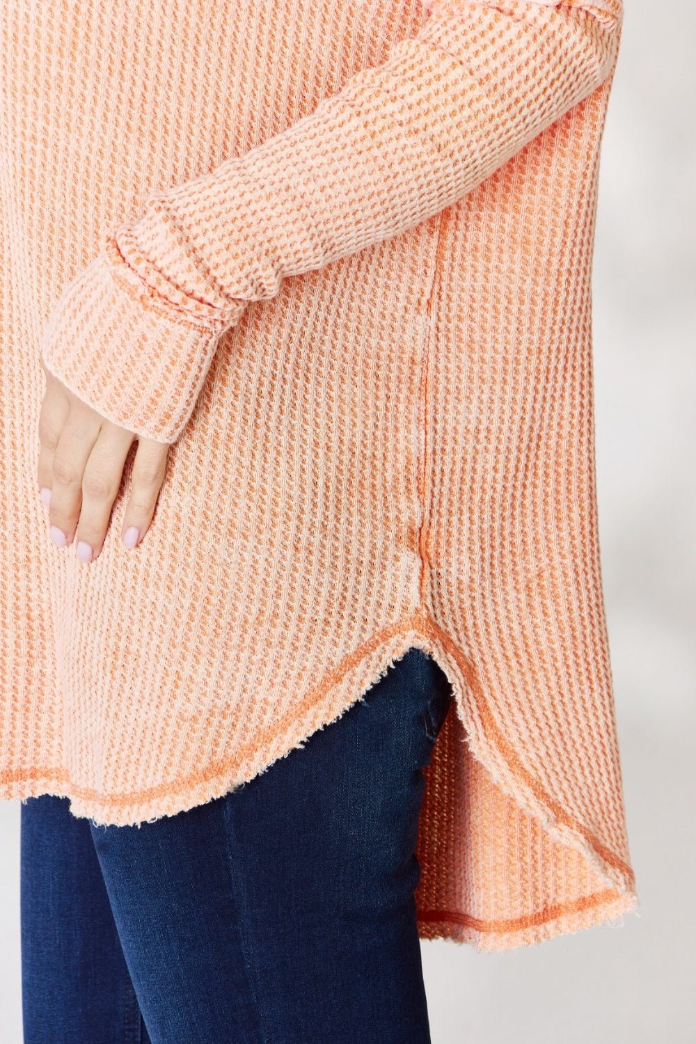 Zenana Oversized Washed Waffle Long Sleeve Top - GirlyBayZenana Oversized Washed Waffle Long Sleeve Top100101570080083S/MLight OrangeGirlyBayZenana Oversized Washed Waffle Long Sleeve TopZenana Oversized Washed Waffle Long Sleeve TopGirlyBay100101570080083