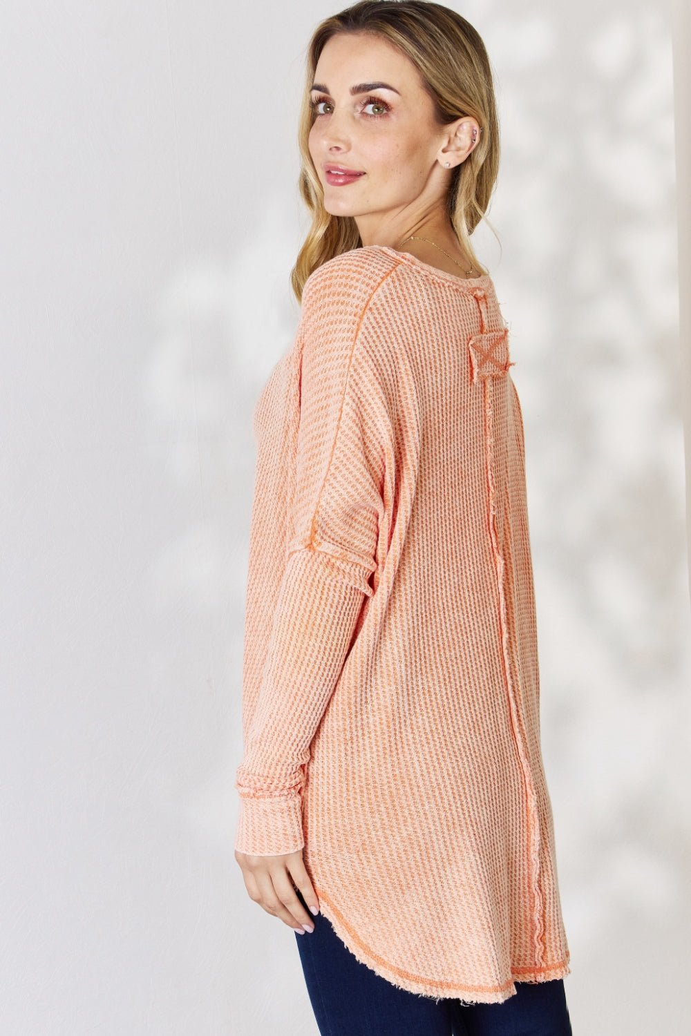 Zenana Oversized Washed Waffle Long Sleeve Top - GirlyBayZenana Oversized Washed Waffle Long Sleeve Top100101570080083S/MLight OrangeGirlyBayZenana Oversized Washed Waffle Long Sleeve TopZenana Oversized Washed Waffle Long Sleeve TopGirlyBay100101570080083
